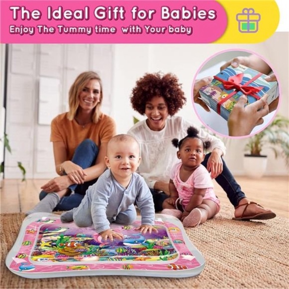 Tummy Time Water Mat for Babies,Baby Toys for 3 6 9 Months Girls & Boys Sensory - Picture 6 of 6